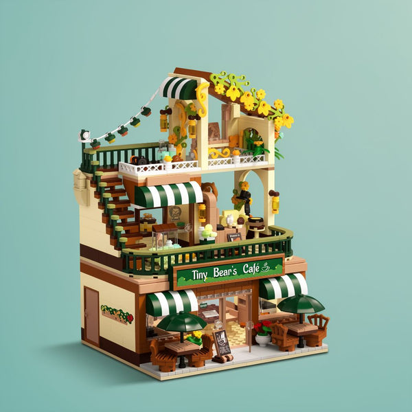 City Coffee House Building Set | 1173PCS Cafe Shop with Lights | ToyIvia