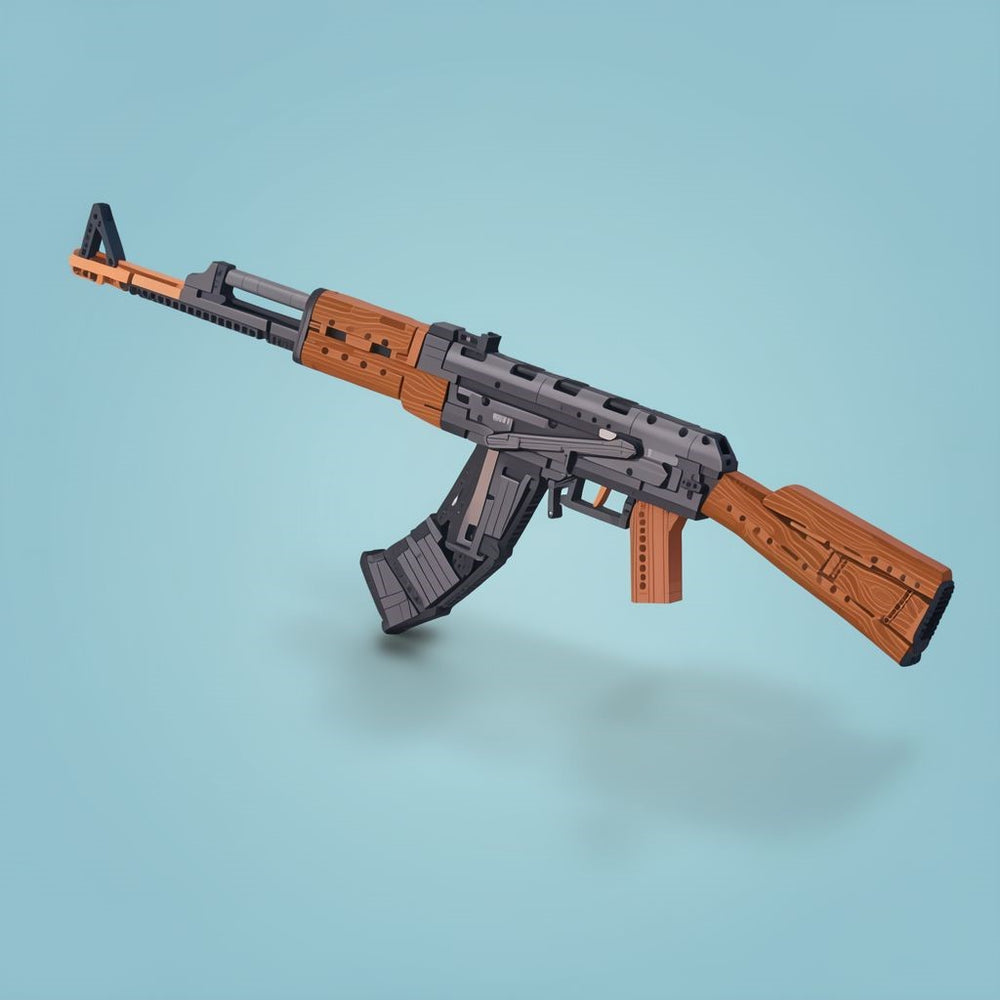 AK47 Assault Rifle Building Set | 1366PCS Shootable Model | ToyIvia