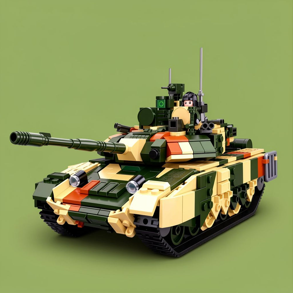 758PCS SLUBAN T90MS Main Battle Tank Military Building Blocks Model