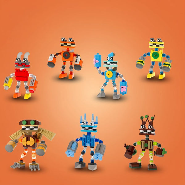 7-in-1 Monster Building Blocks Set | 639 PCS Music Game Figures | Toylvia