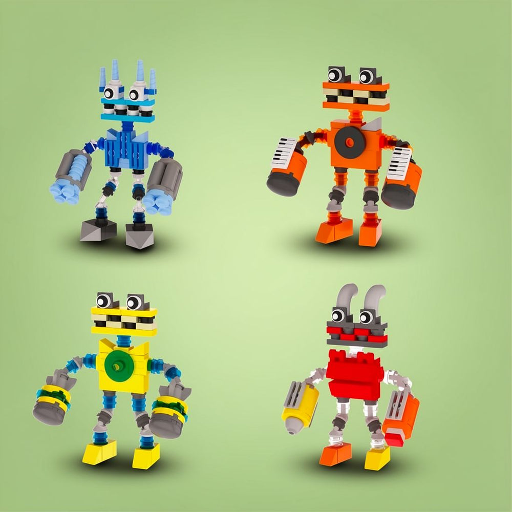 4-in-1 Singing Monster Building Blocks Set - 349Pcs Creative Figures