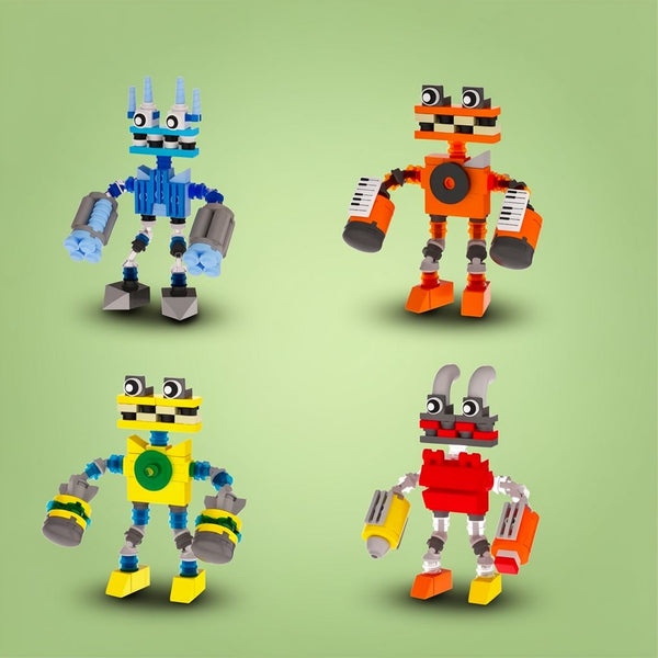 4-in-1 Singing Monster Building Blocks Set - 349Pcs Creative Figures