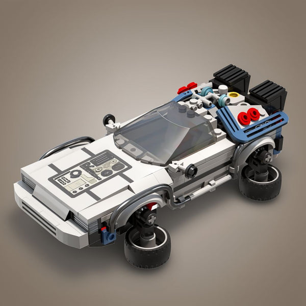 1:24 Scale Classic Movie Racing Car Building Blocks - Time Machine MOC