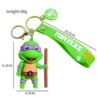 Teenage Mutant Ninja Turtles Character Keychain – 6.3cm PVC Figure Keyring