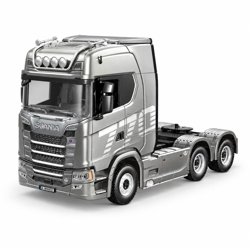 GRAY HUINA 1/18 19CH RC Truck three-quarter left studio image