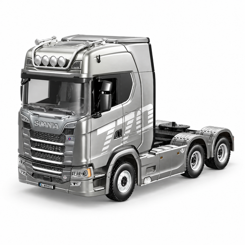 GRAY HUINA 1/18 19CH RC Truck three-quarter left studio image