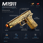 Engraved M1911 Toy Gun | Upgraded Continuous Fire Pistol | Toylvia