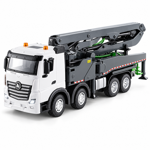 HUINA 1/18 RC Cement Pump Truck - 11CH Alloy Engineering Vehicle - alternate view