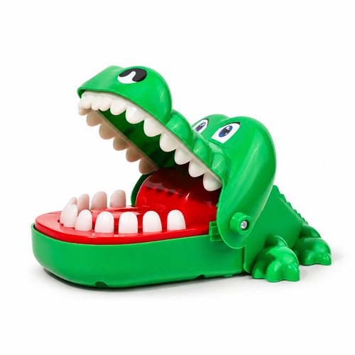 Green Bite Finger Crocodile Game three-quarter left studio image