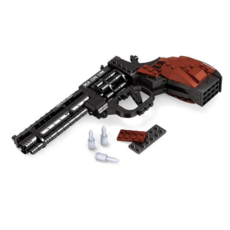 Toylvia™ 300pcs Revolver Building Block Set – DIY Pistol Model Toy Gun Brick Kit - Toylvia™