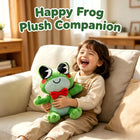 Cute Ribbit Frog Plush Toy - Soft Green Stuffed Animal Doll (24cm)