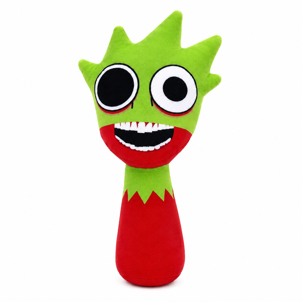 Horror OWAKCX Sprunki Plush Toy – Green Monster Stuffed Animal 20cm