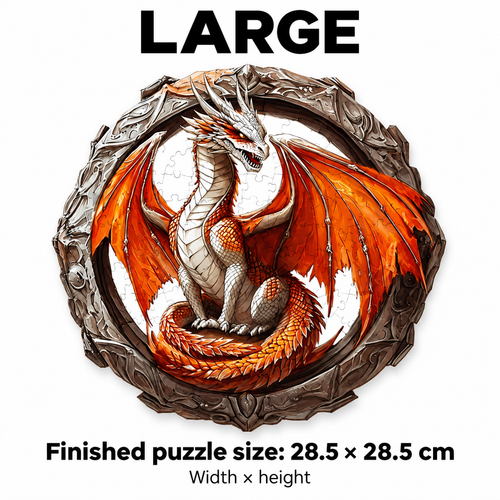 Dragon Wooden Puzzle for Adults - Irregular Animal Shaped Jigsaw - alternate view