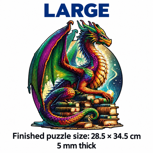 Legendary Focus: Magic Dragon High-Difficulty Wood Jigsaw - alternate view