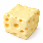 Cheese Block squishy toy, Light Yellow color studio image