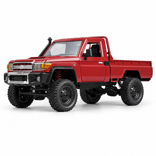 MN82 Red LC79 RC truck left three-quarter studio image