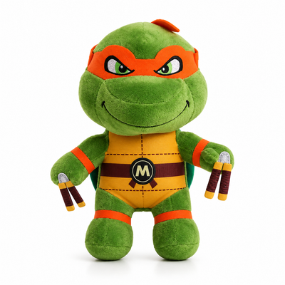 Michelangelo Ninja Turtle Plush Toy – 25cm Soft Stuffed Character Doll