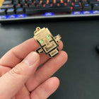 Minecraft Totem of Undying Metal Keychain – Game Inspired Gold Pendant