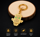 Minecraft Totem of Undying Metal Keychain – Game Inspired Gold Pendant