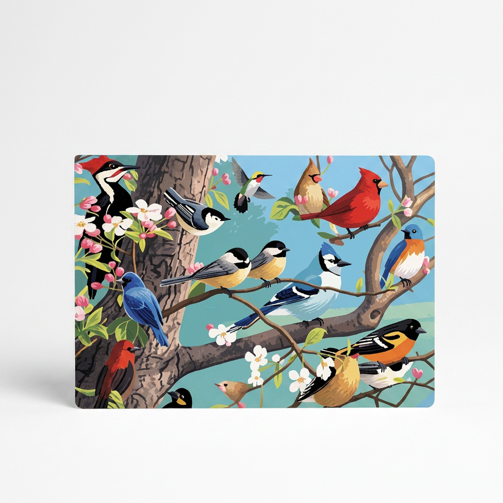 Bird Flock Wooden Jigsaw Puzzle Art - Unique Animal Pieces | Creative DIY Gift