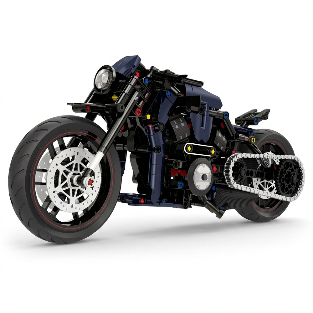 1:8 Night Racer Motorbike Building Blocks Set - 562pcs MOC Motorcycle