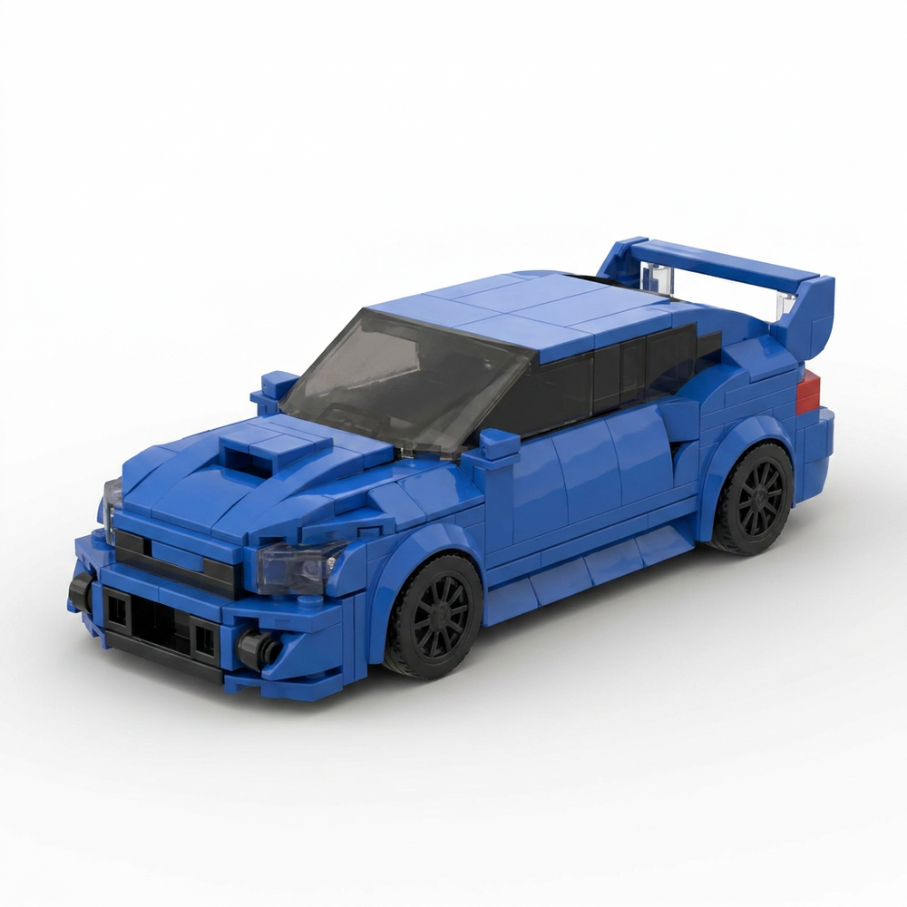 303PCS Blue Sports Car Building Blocks - DIY Racing Vehicle Model