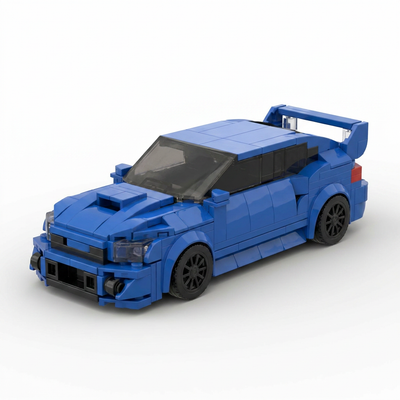 303PCS Blue Sports Car Building Blocks - DIY Racing Vehicle Model