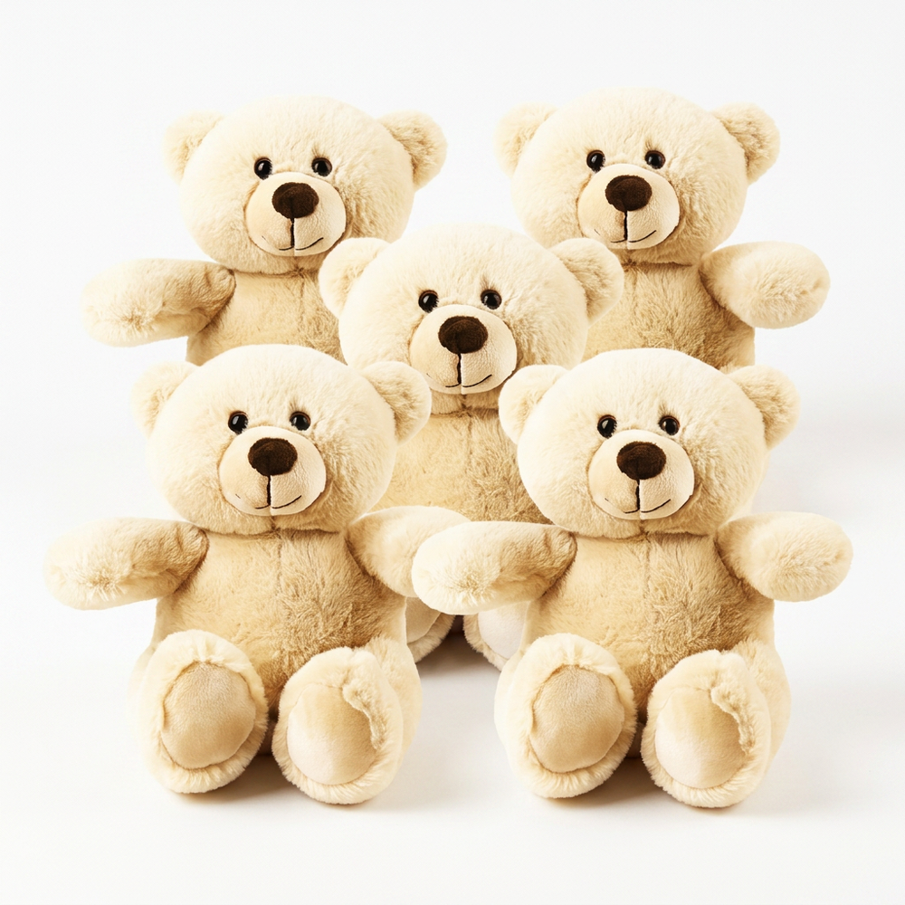 5PCS 8'' Teddy Bear Plush Set | Soft Baby & Toddler Gifts | Toylvia