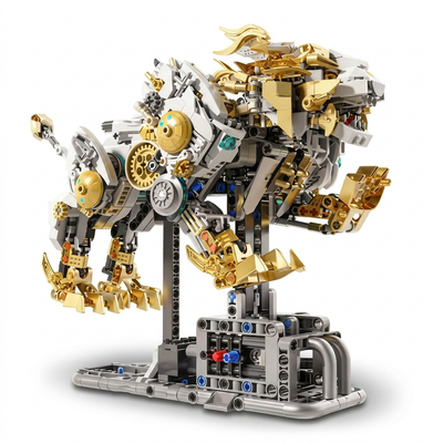 1073PCS Mechanical Lion Building Blocks - Premium MOC Style Assembly Model