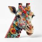 Flower Giraffe Wooden Jigsaw Puzzle - High-Difficulty Art Puzzle | Toylvia™
