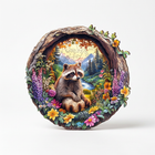 Artistic Raccoon Forest Puzzle - 4-6 Hour Assembly Time Unique Gift