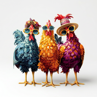 Colorful Big Roosters Wooden Jigsaw Puzzle - Irregular Animal Shape | Toylvia™
