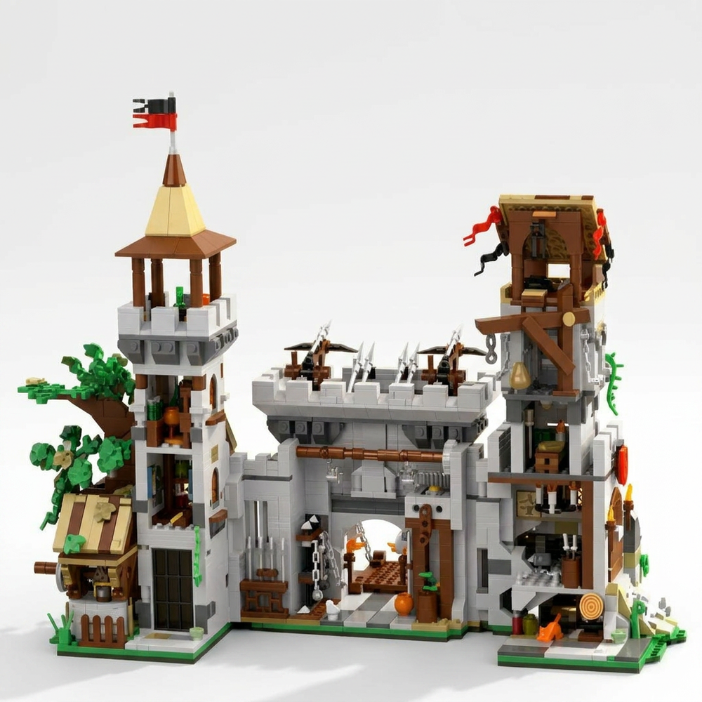 2568PCS Knight's Fortress Medieval MOC Building Blocks Set