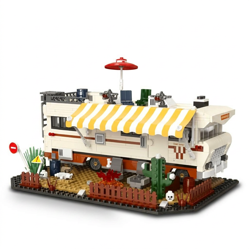 Apocalypse Survival RV Building Set - Post-Apocalyptic Van (1054 Pcs)