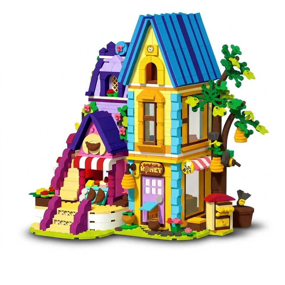 Beekeeping & Bakery House Building Set | 1084PCS LED Friends Toy | ToyIvia