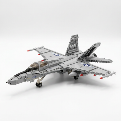 F-18 Strike Fighter Building Set | 1387PCS Military Jet Model | Toylvia