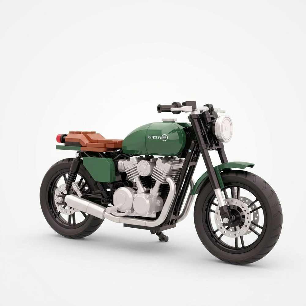 Classic 1:8 Super Motorbike Building Bricks Set - 600+pcs City Racer