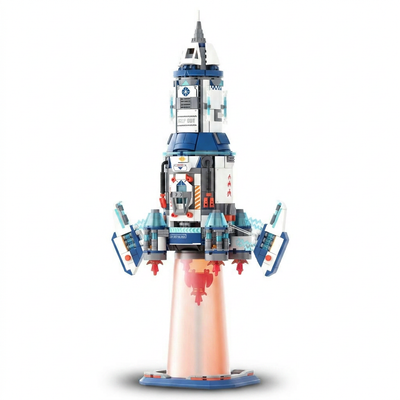 Deformable Space Rocket Building Set | 950Pcs 2-in-1 STEM Toy | Toylvia