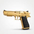 Gold Desert Eagle Shell Ejection Soft Bullet Toy Gun - Realistic Action Toy Pistol