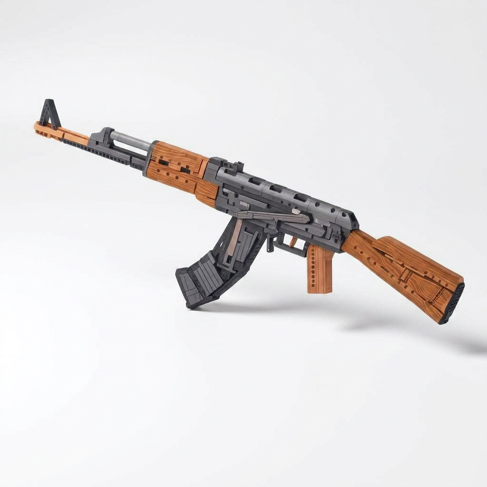 AK47 Assault Rifle Building Set | 1366PCS Shootable Model | ToyIvia