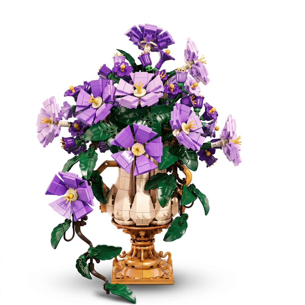 2-in-1 Morning Glory Building Set | 1136PCS Botanical Model | ToyIvia