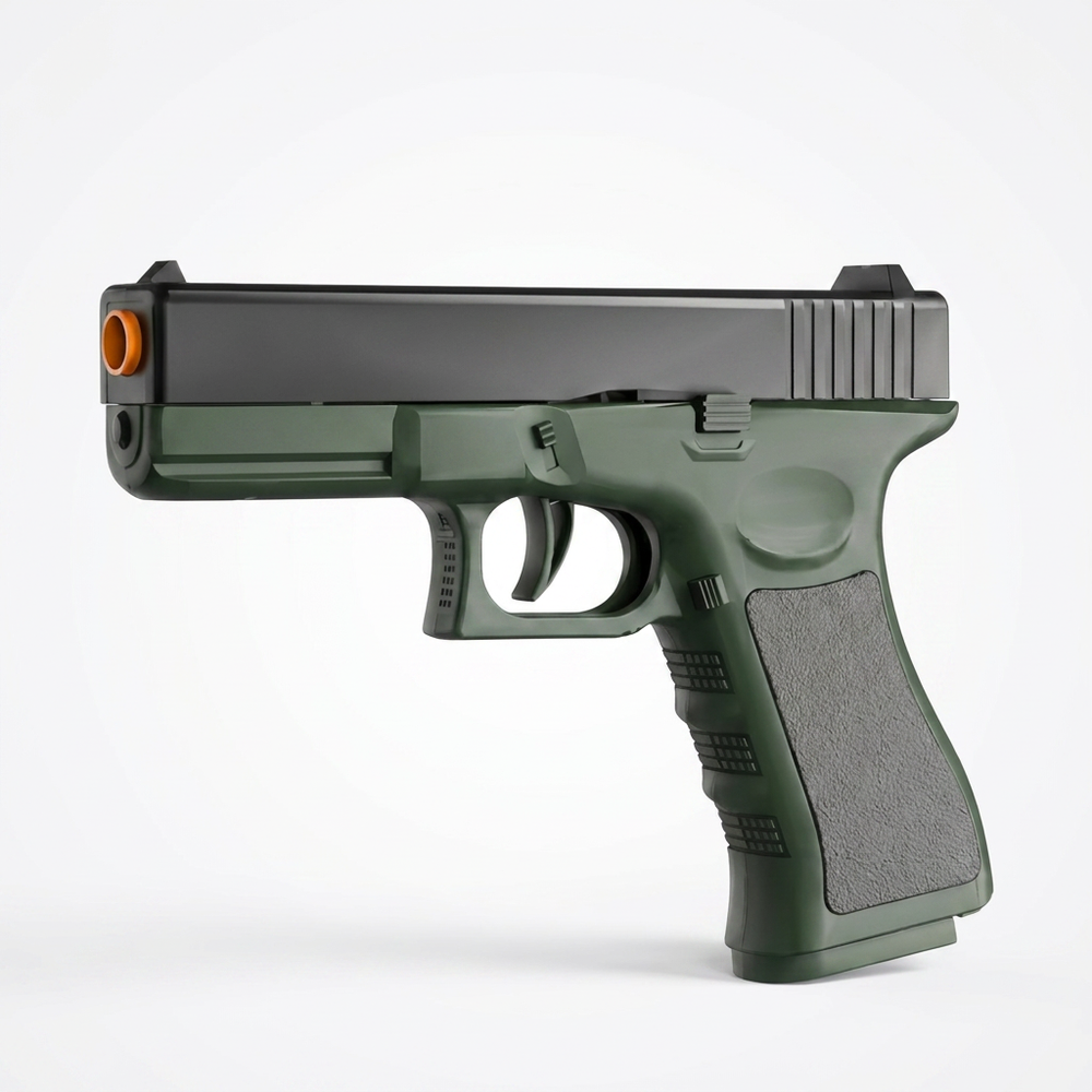 Green Glock Toy Gun - Shell Ejection Soft Bullet Pistol