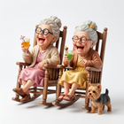 Funny Elderly Couple Wooden Jigsaw Puzzle - Irregular Cut Art Puzzle for Adults