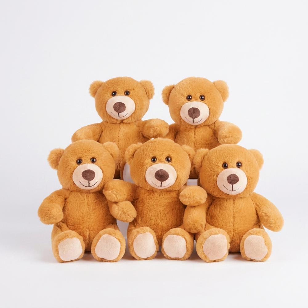 5-Pack 8'' Teddy Bear Plush Set | Soft Baby & Toddler Gifts | Toylvia