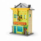 Happy Burger Shop Building Blocks | 1222PCS MOC Street View | Toylvia