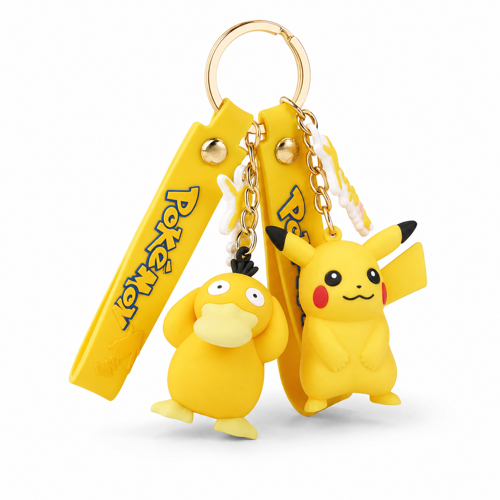 Pokémon Keychain Hangers - Pikachu, Squirtle, Jigglypuff, Bulbasaur & Psyduck | Toylvia™