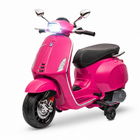 Licensed Vespa Kids Motorcycle 6V | Pink Toddler Scooter with FM Radio | ToyIvia