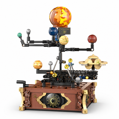 Toylvia™ Space Solar System Orbit Model - Mini MOC Building Blocks Desk Decor