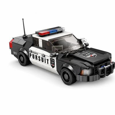 Police Car Building Toy Set - 404 Pieces Block Model