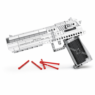 Reobrix Desert Eagle Building Set - Realistic DIY Pistol Model (408 Pcs)